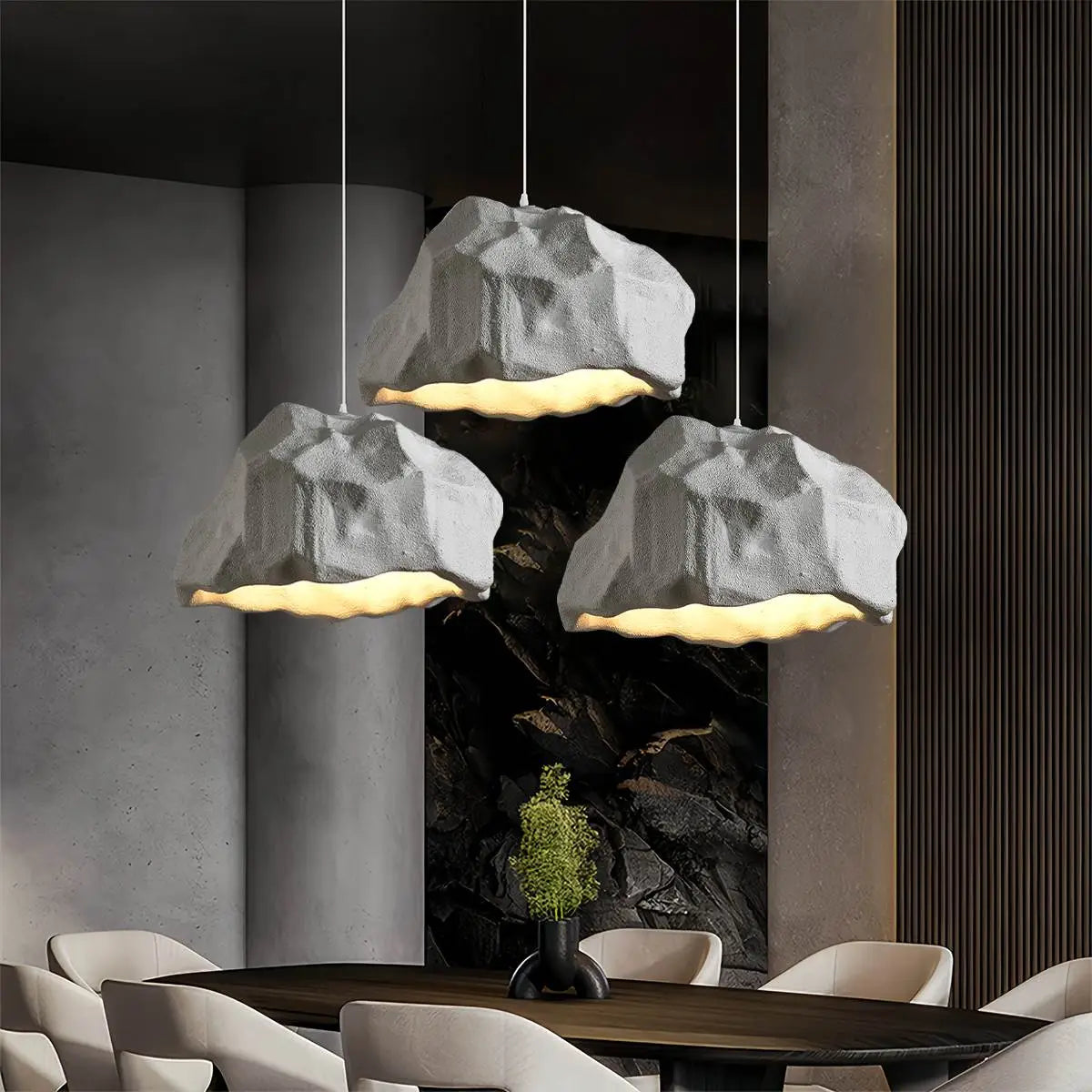 Antizer Creative Rock Shaped Pendant Light for Dining Room