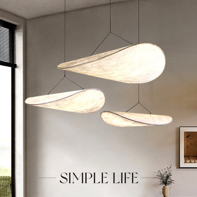 Zen Art Cloud Shape Silk Pendant Light