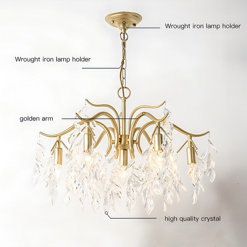 French Light Luxury Crystal Chandelier