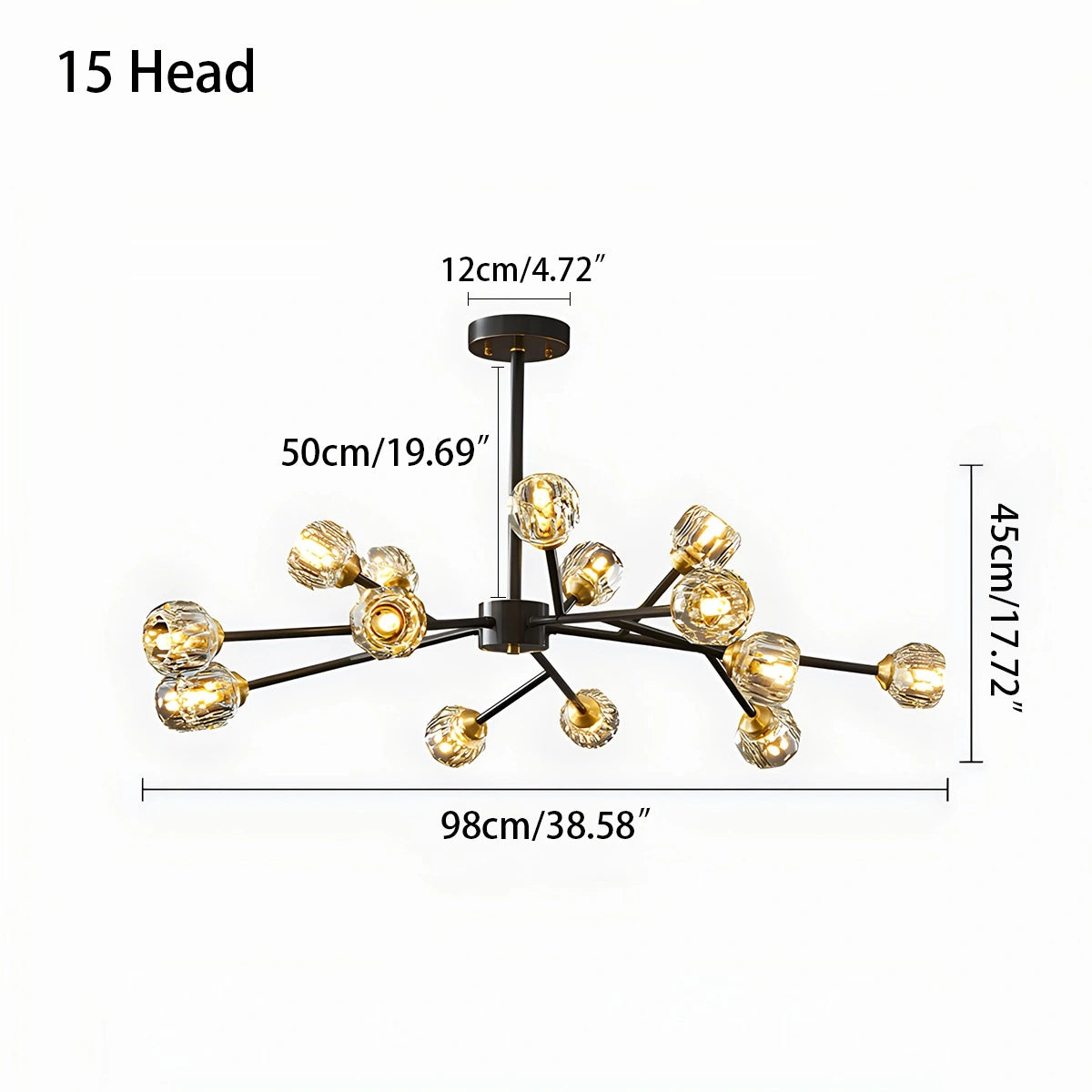 Antizer Crystal Ball Round Cluster Chandelier