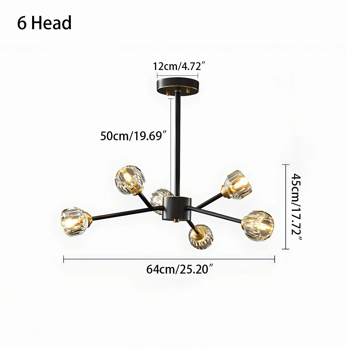 Antizer Crystal Ball Round Cluster Chandelier