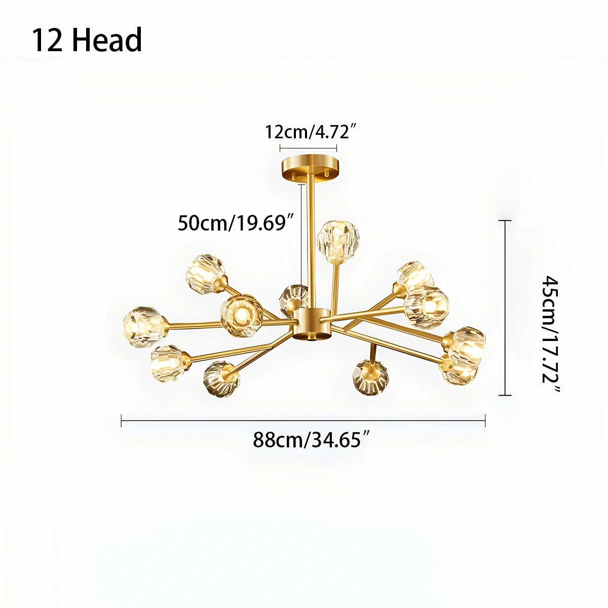 Antizer Crystal Ball Round Cluster Chandelier