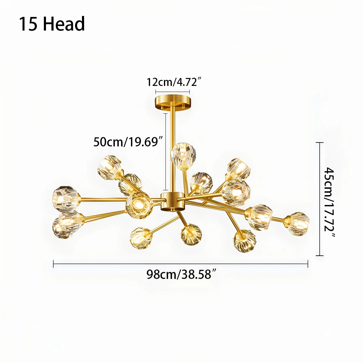 Antizer Crystal Ball Round Cluster Chandelier