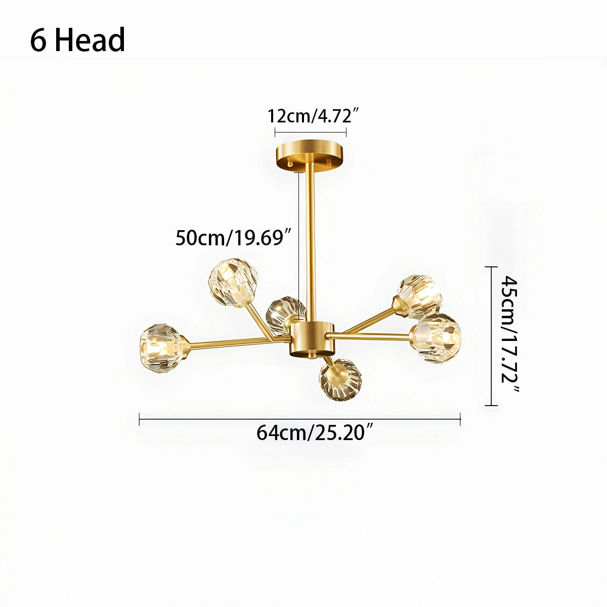 Antizer Crystal Ball Round Cluster Chandelier