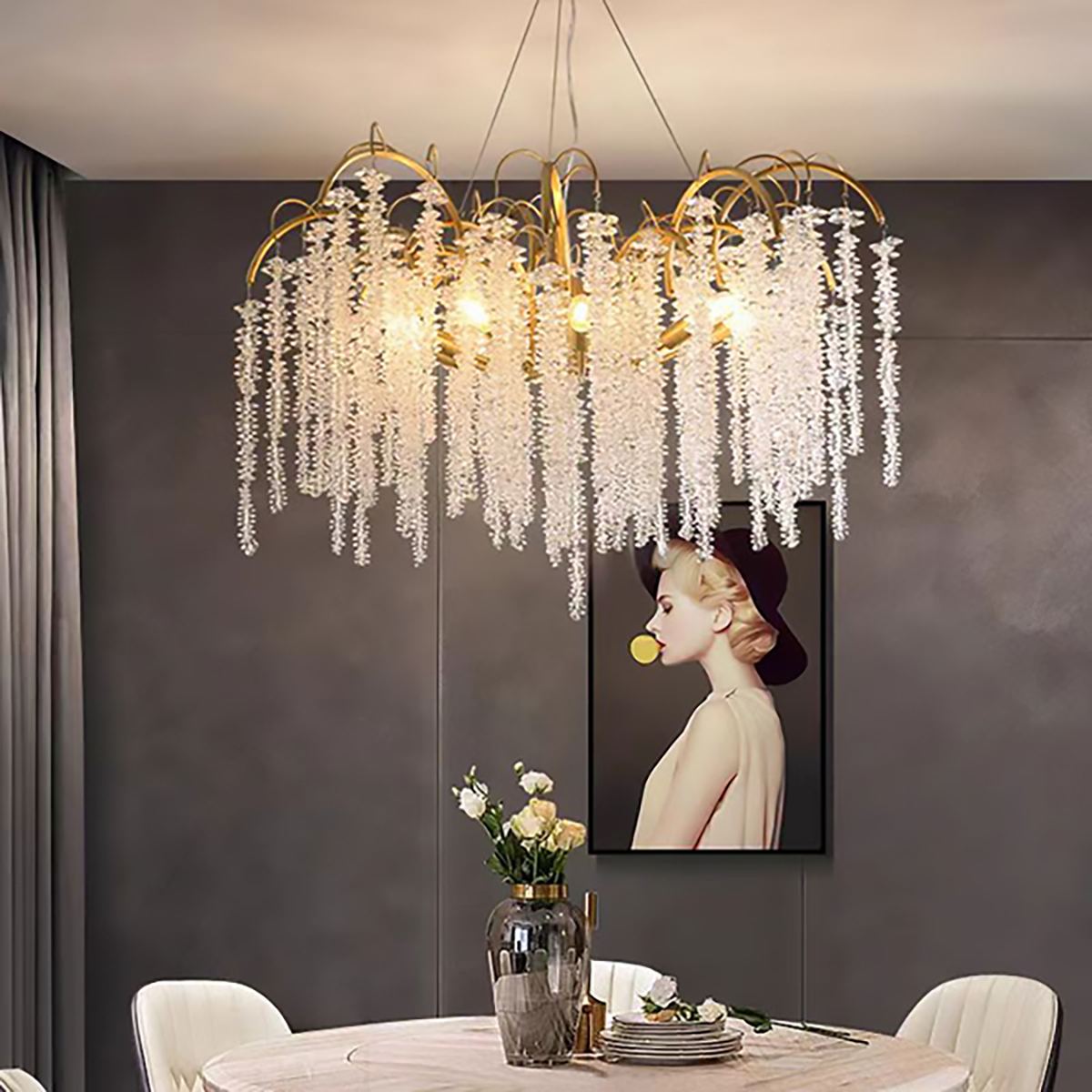 Crystal Tassel Chandelier