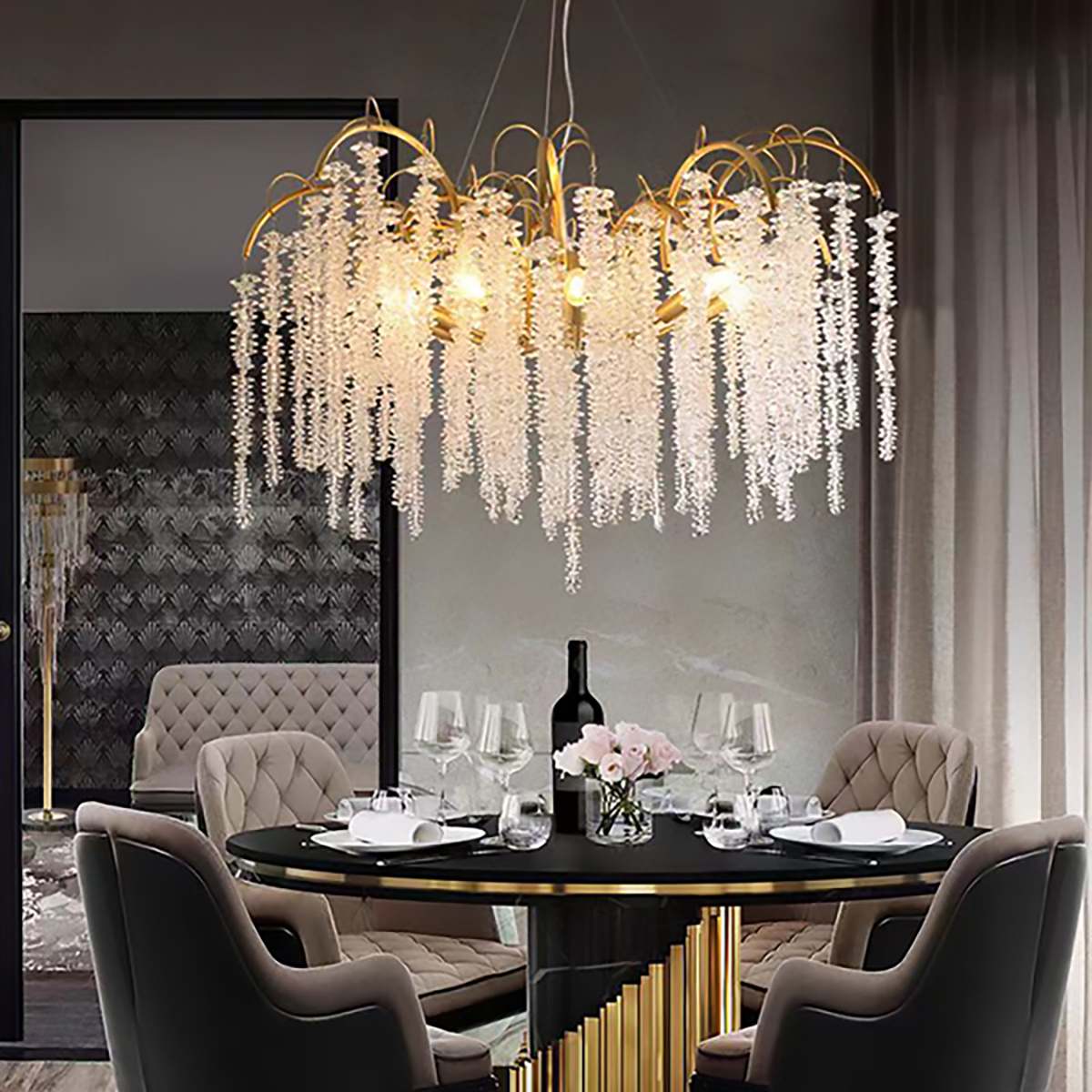 Crystal Tassel Chandelier