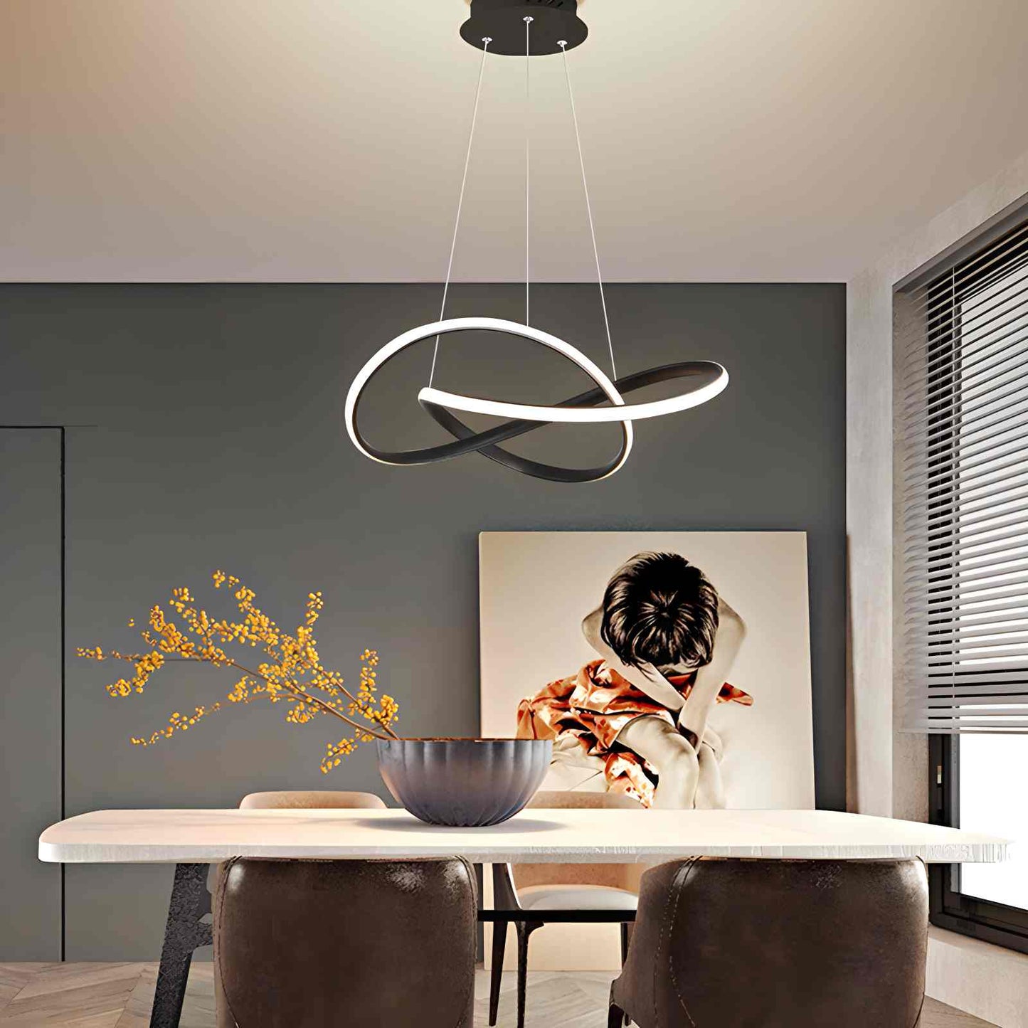 Antizer Creative Linear Pendant Light Living Rooms & Kitchens