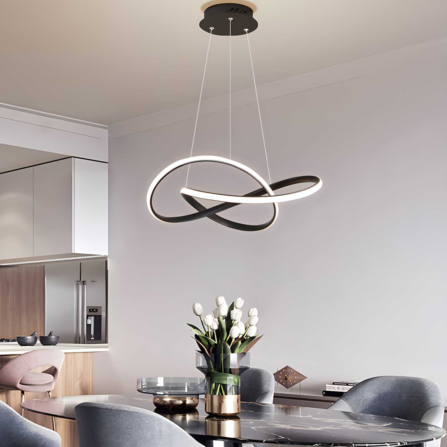 Antizer Creative Linear Pendant Light Living Rooms & Kitchens