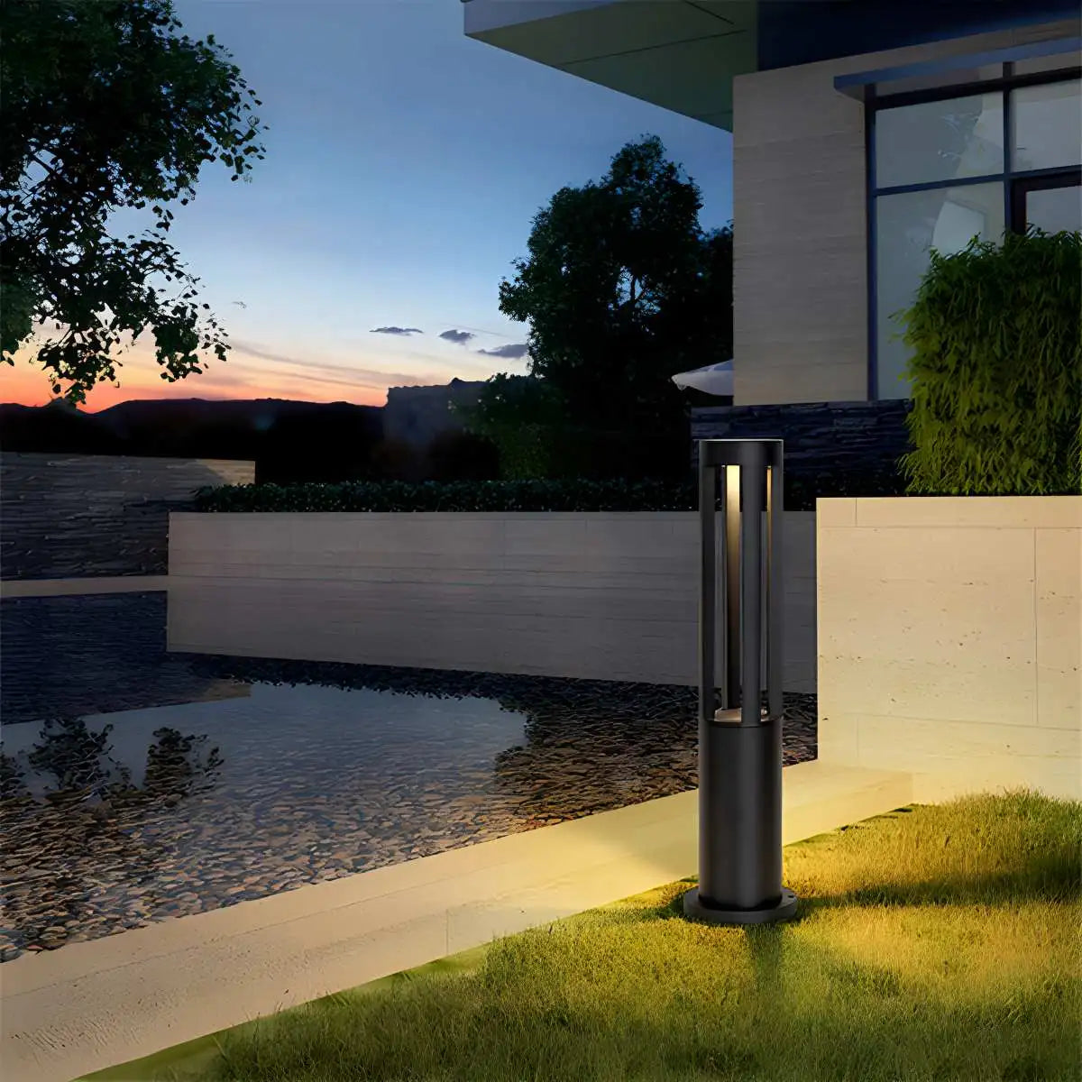 Antizer Cylindrical Lawn Outdoor Floor Lamp