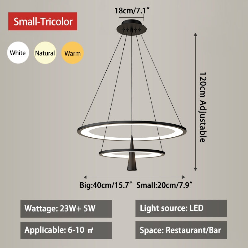 Acrylic Double Layer Pendant Light for Living Room