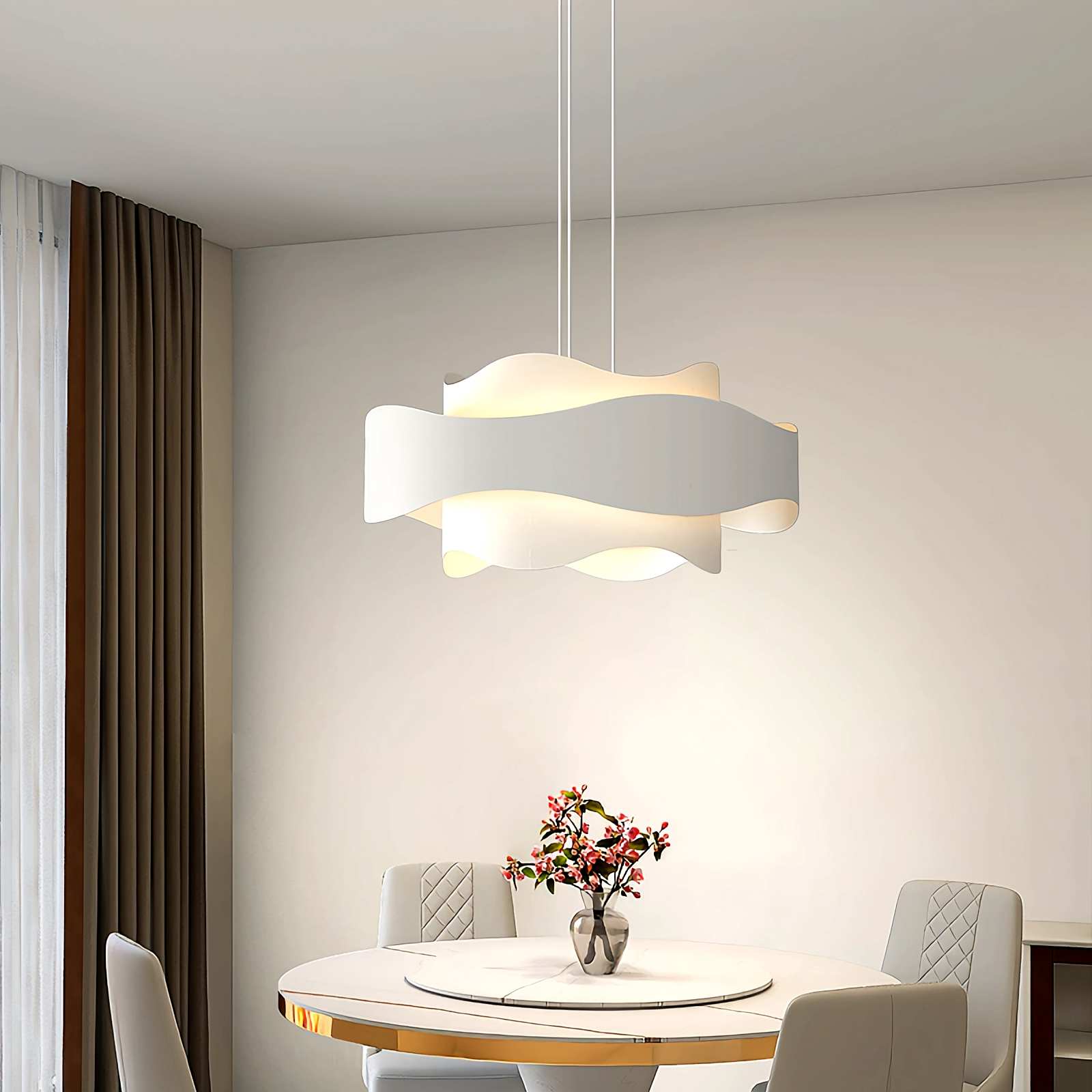 Round High Transparent Acrylic Pendant Lights