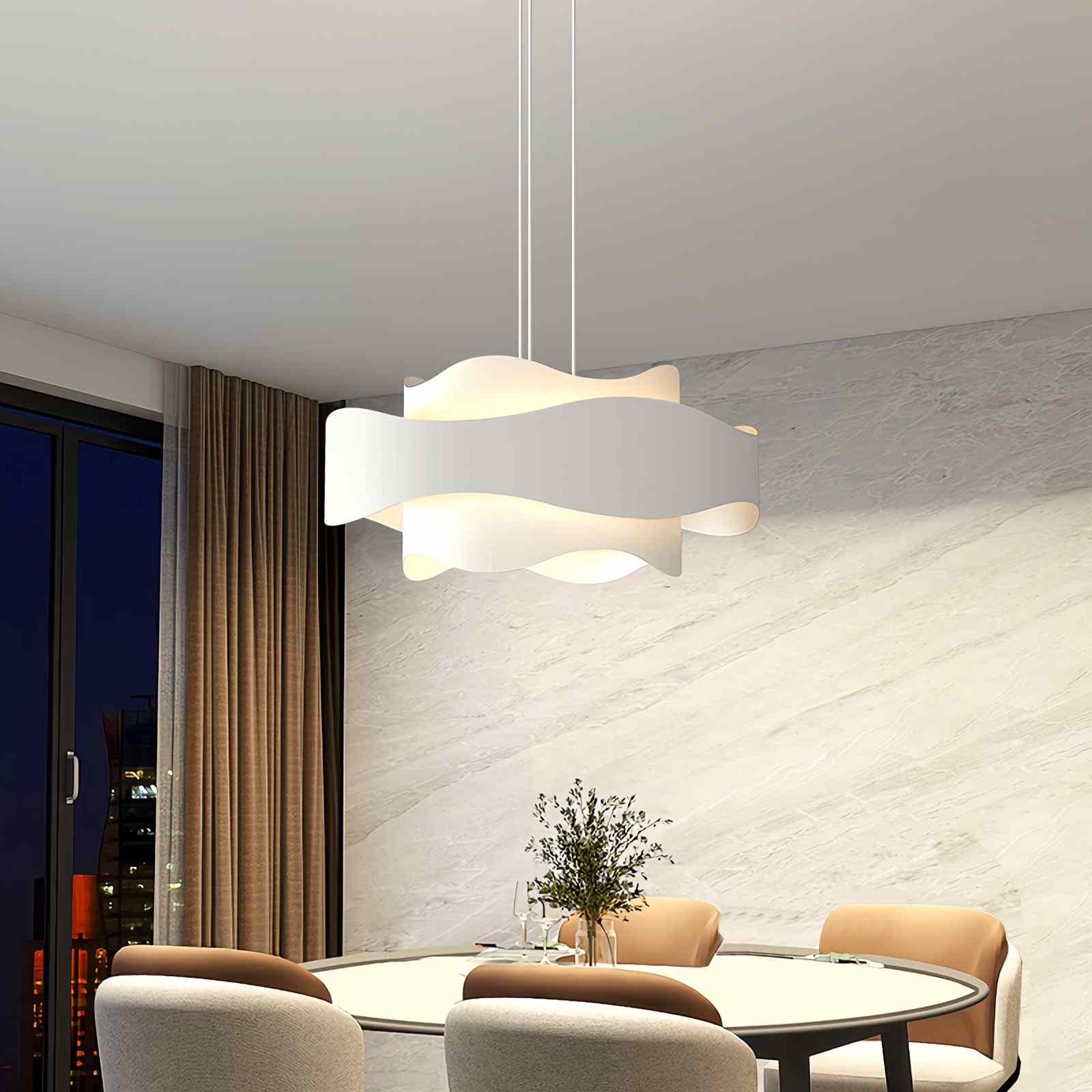 Round High Transparent Acrylic Pendant Lights