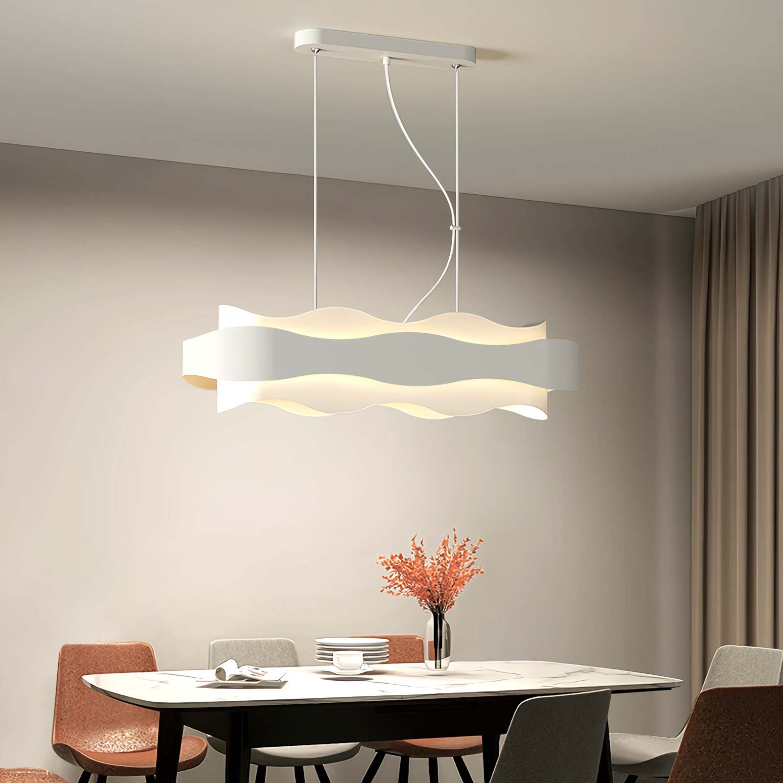 Long High-Transmission Acrylic Pendant Lamp