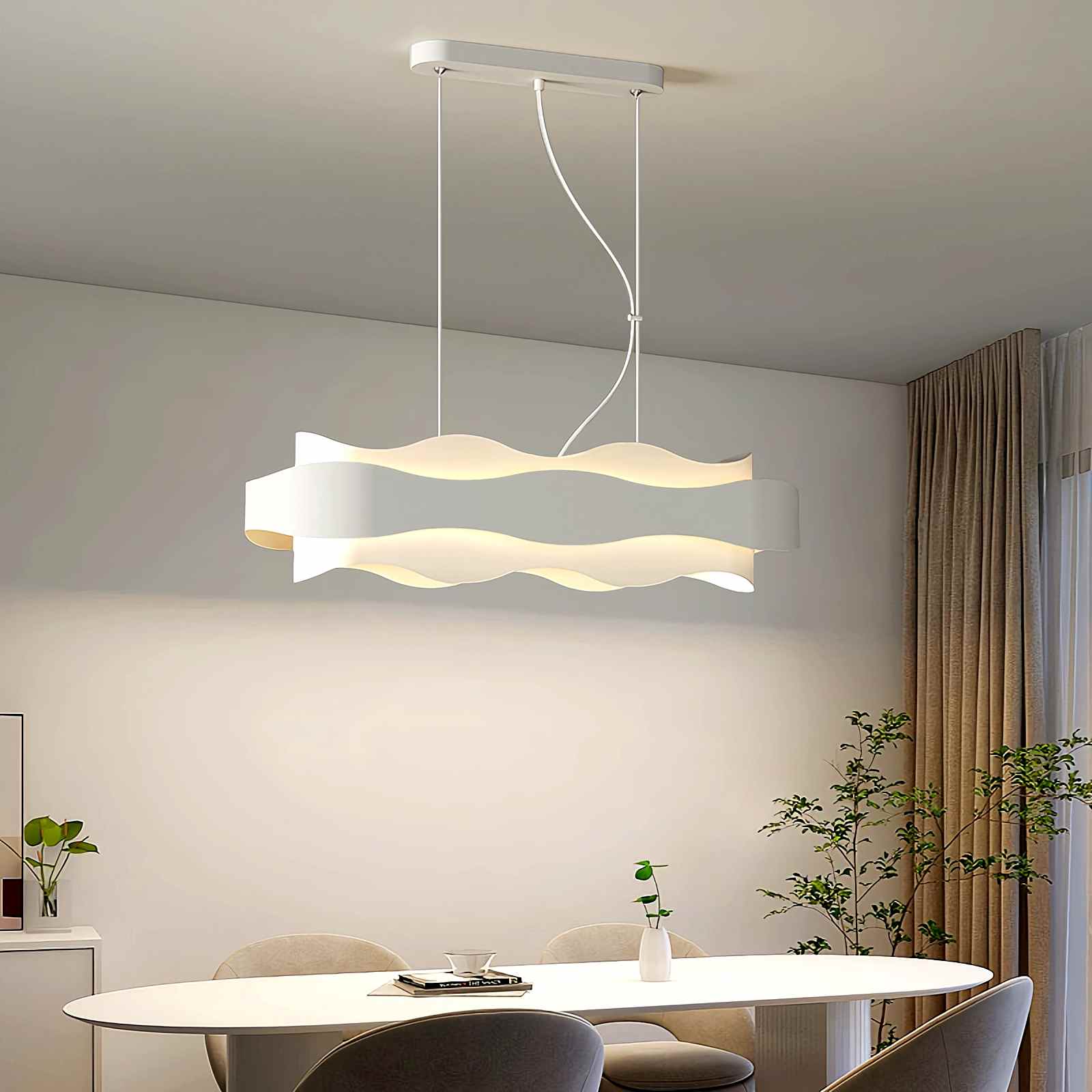 Long High-Transmission Acrylic Pendant Lamp