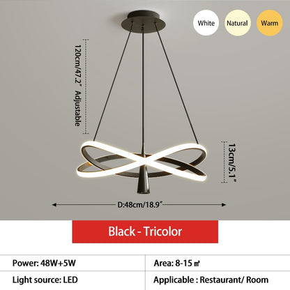 Acrylic Layered Wrap Ring Chandelier