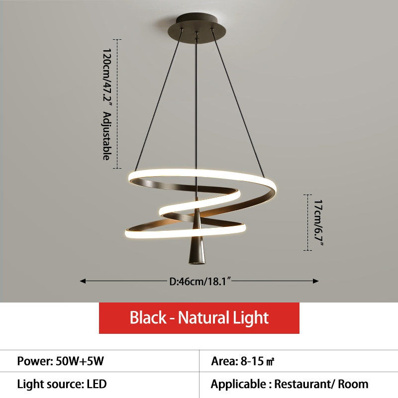 Antizer Acrylic Ring Spotlight Chandelier