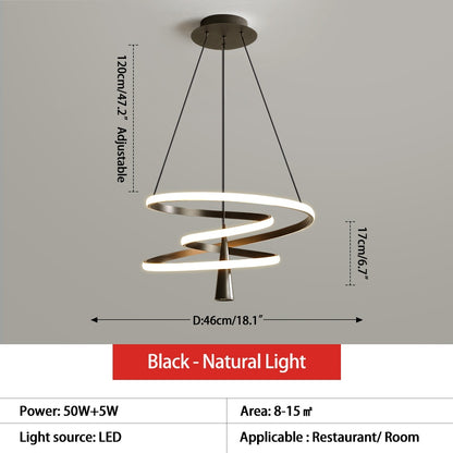 Antizer Acrylic Ring Spotlight Chandelier