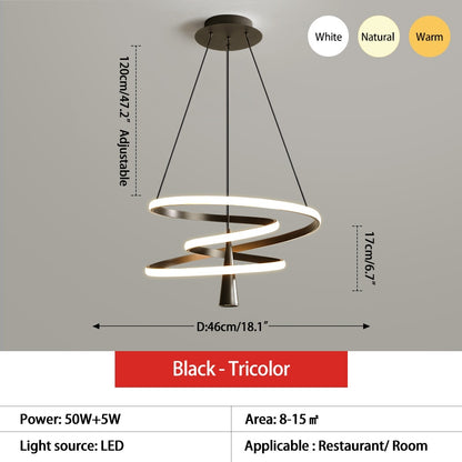 Antizer Acrylic Ring Spotlight Chandelier