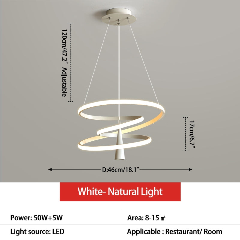 Antizer Acrylic Ring Spotlight Chandelier