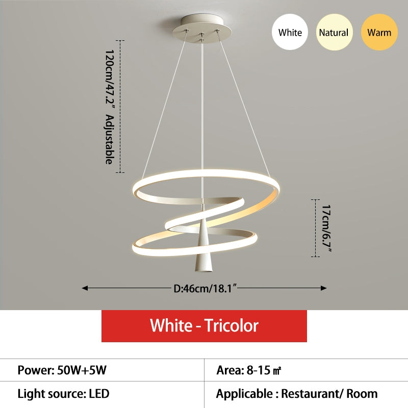 Antizer Acrylic Ring Spotlight Chandelier