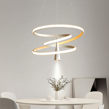 Antizer Acrylic Ring Spotlight Chandelier