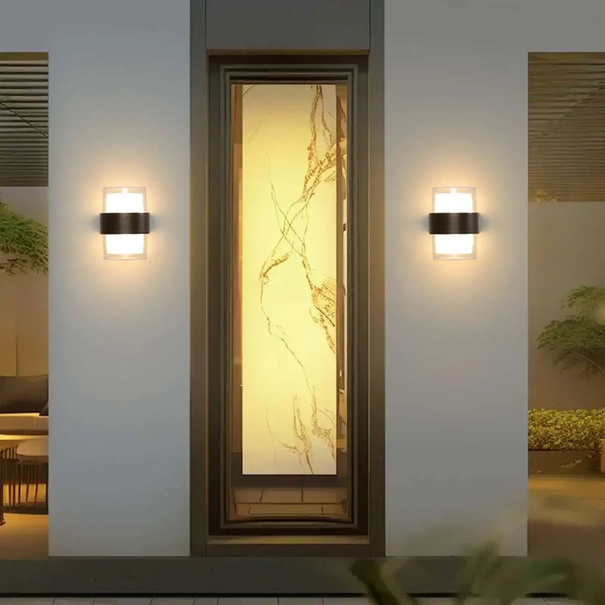 Lightning and Rainproof Columnar Outdoor Wall Light