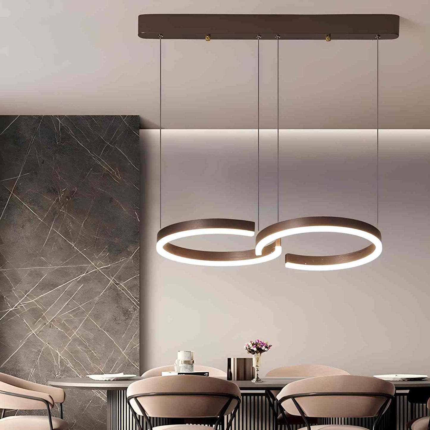 Antizer Nordic Light Luxury Double C Pendant Light Modern Pendant Lighting