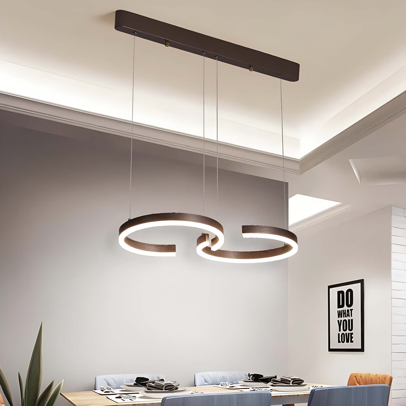 Nordic Light Luxury Double C Pendant Light