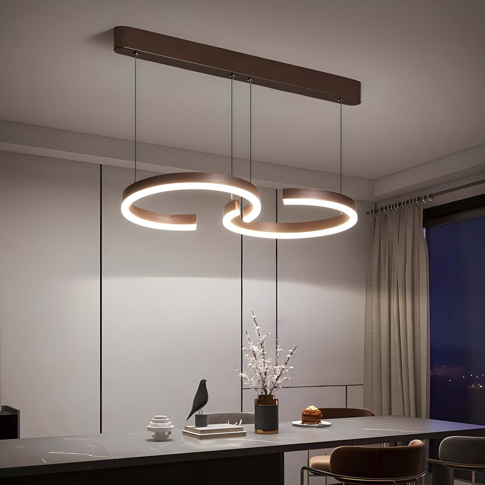 Nordic Light Luxury Double C Pendant Light