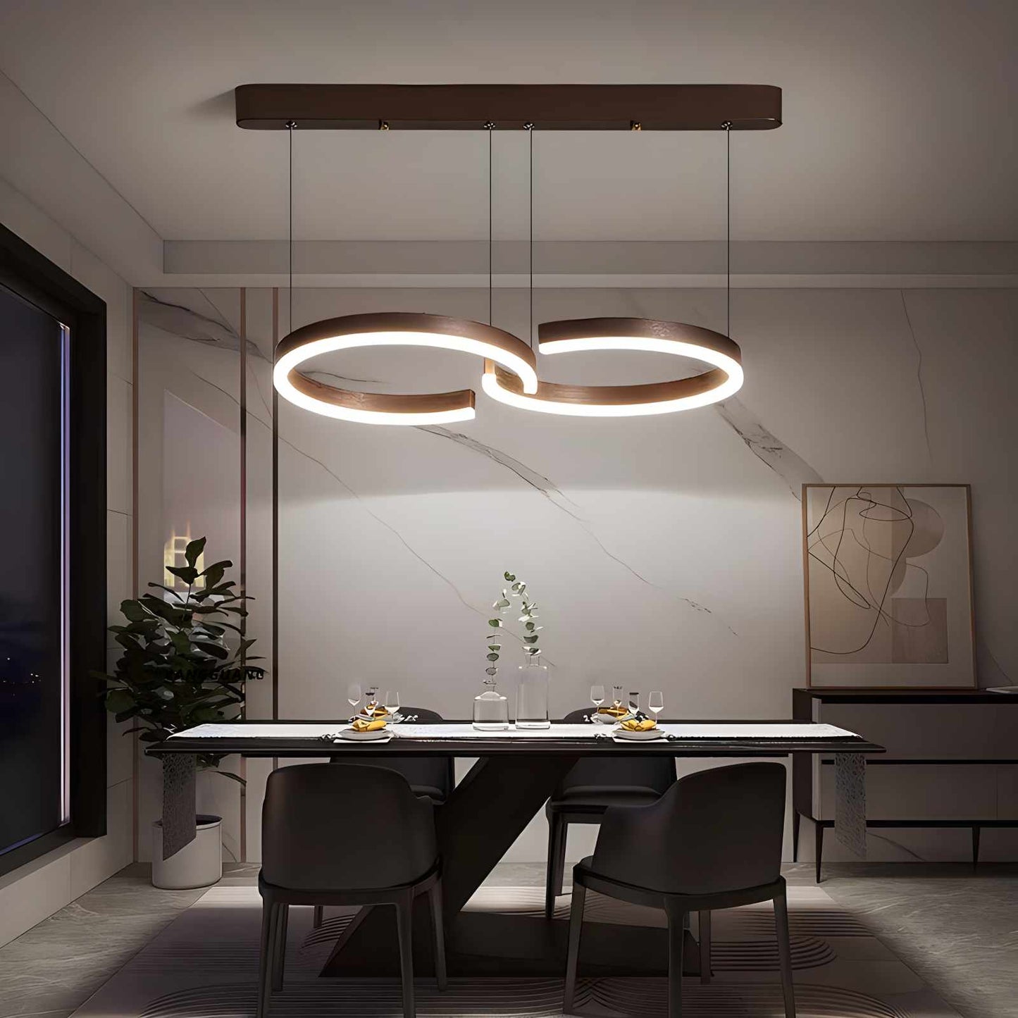 Antizer Nordic Light Luxury Double C Pendant Light Modern Pendant Lighting