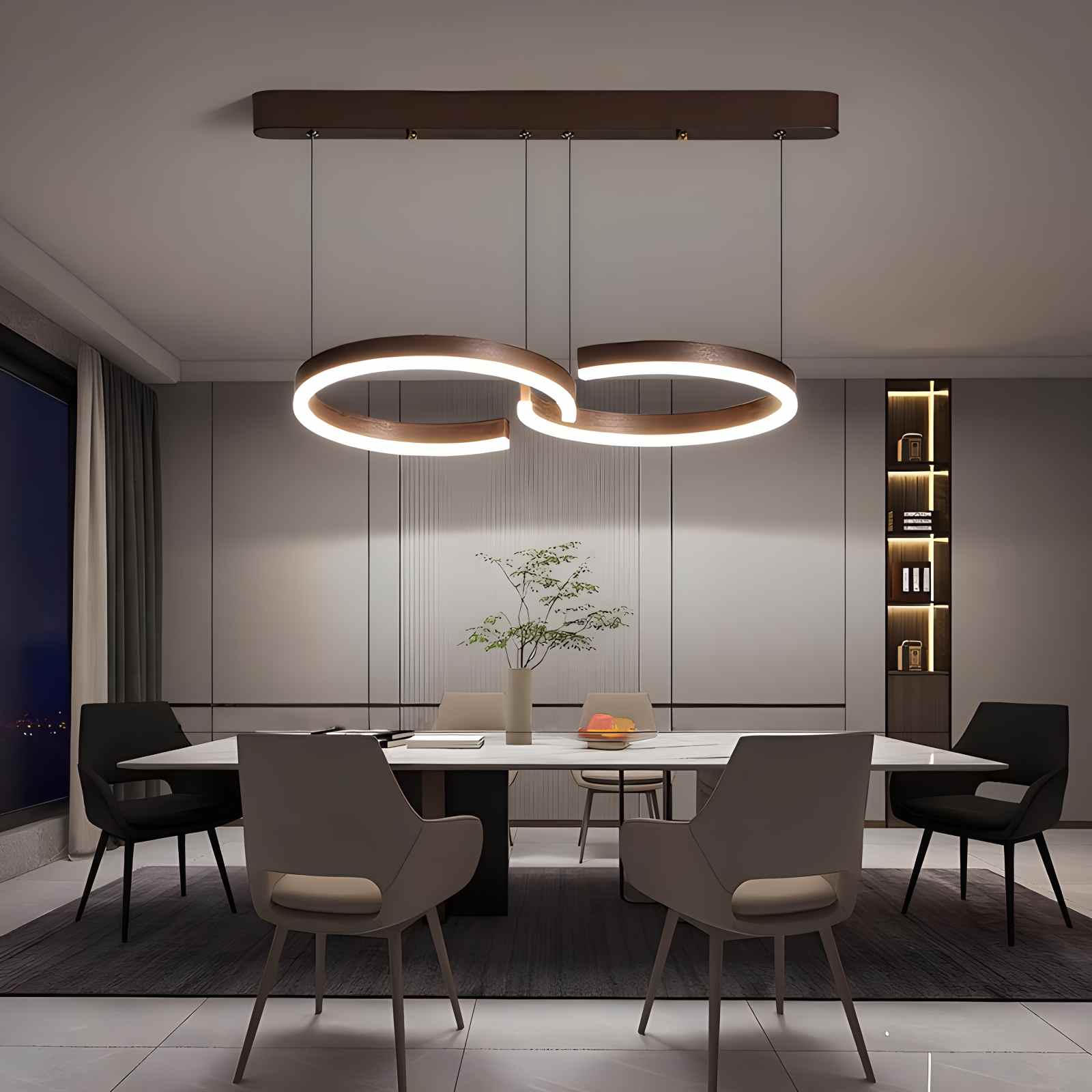 Nordic Light Luxury Double C Pendant Light