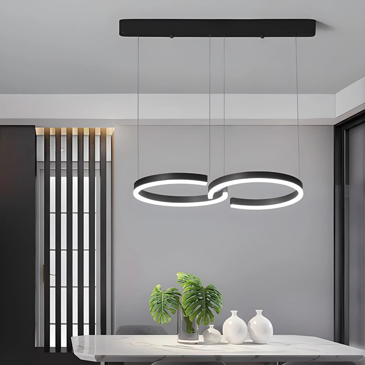 Nordic Light Luxury Double C Pendant Light