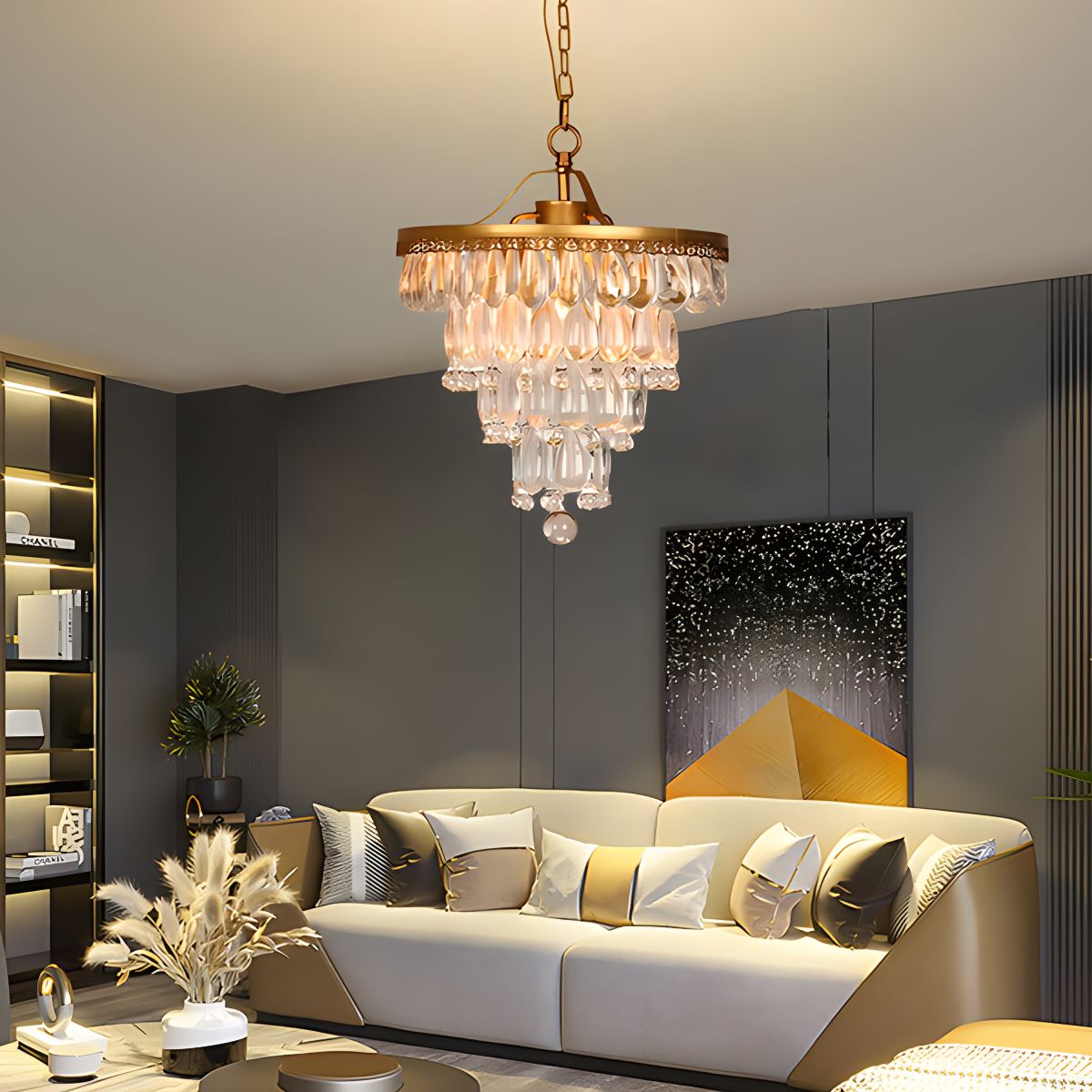 Droplet Crystal Chandelier