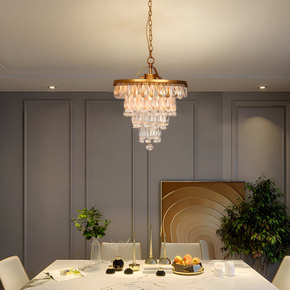 Antizer Droplet Crystal Chandelier for Dining Room