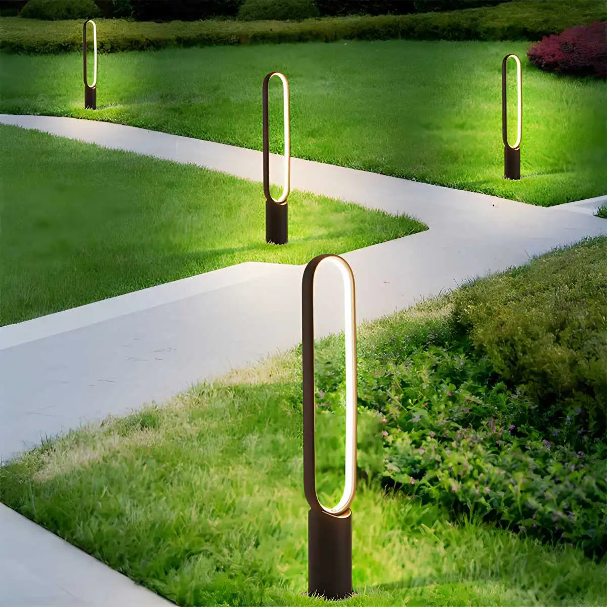 Outdoor Oval Lawn Lights Inner Glow & Outer Glow