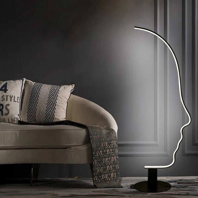 Facial Profile Sculptural Floor Lamp