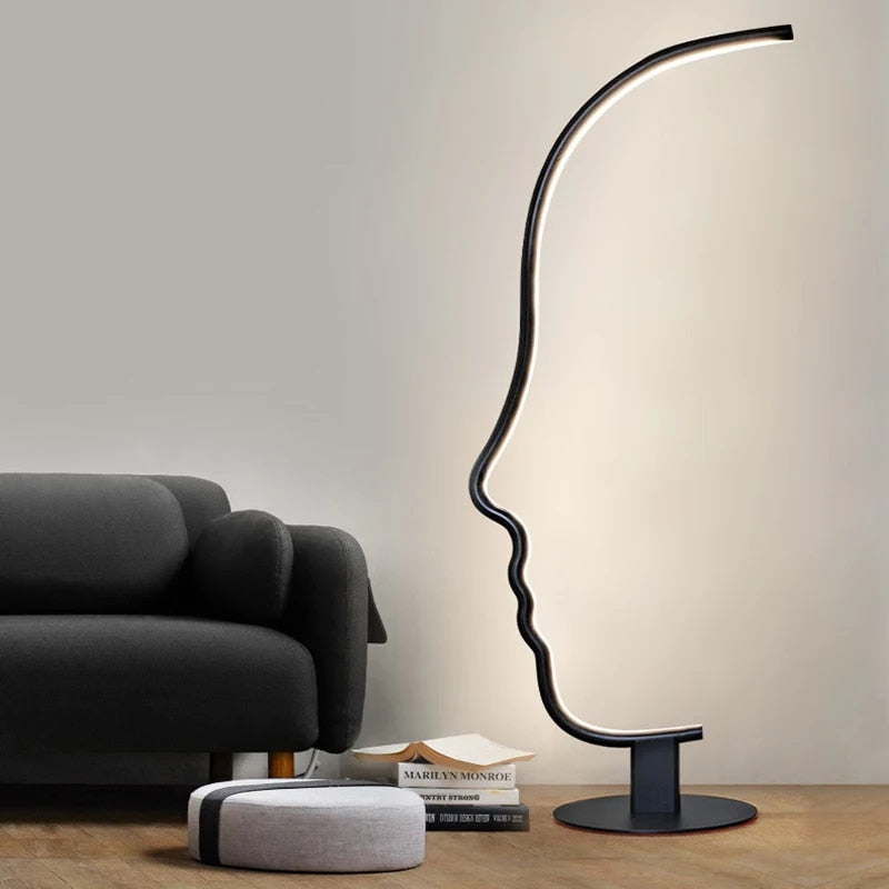 Facial Profile Sculptural Floor Lamp