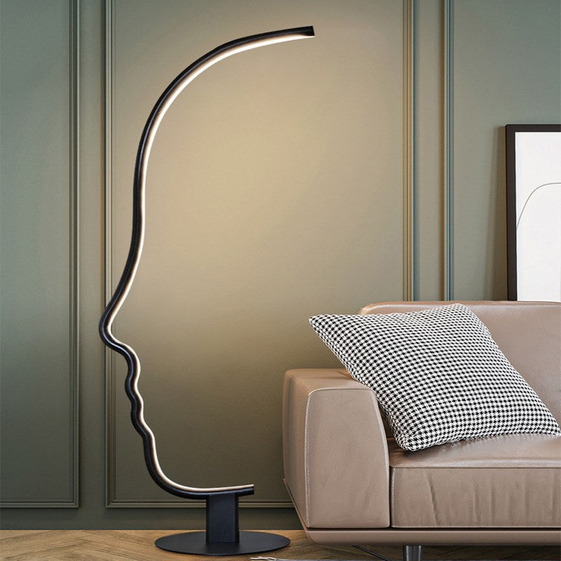 Facial Profile Sculptural Floor Lamp