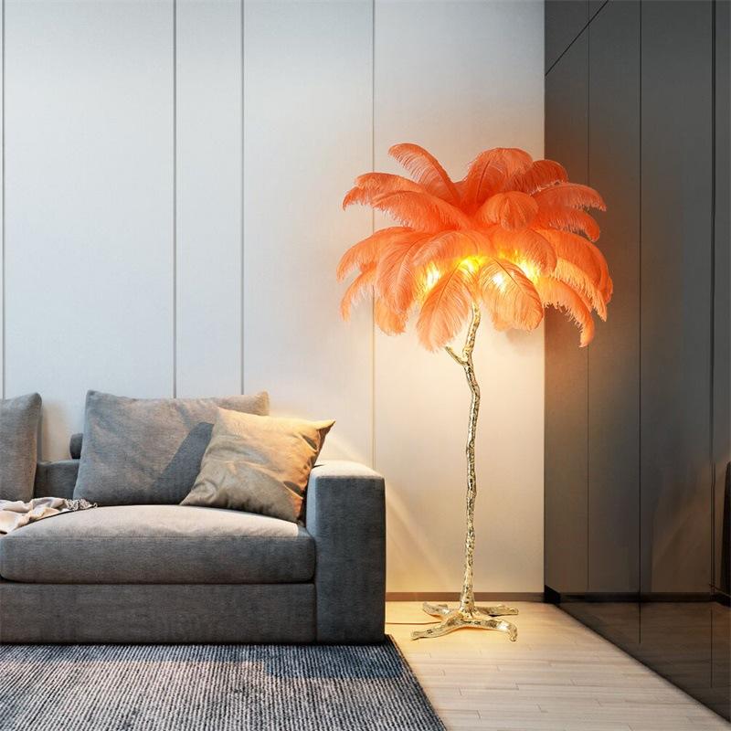 Feather Palm Tree Floor Lamp