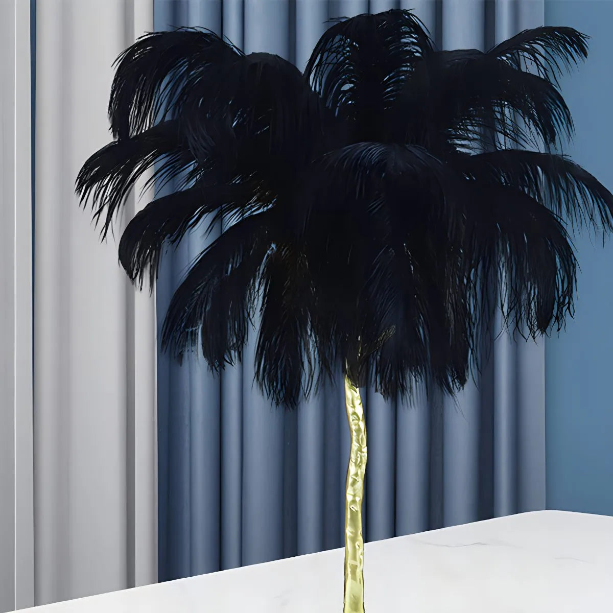 Feather Palm Tree Floor Lamp