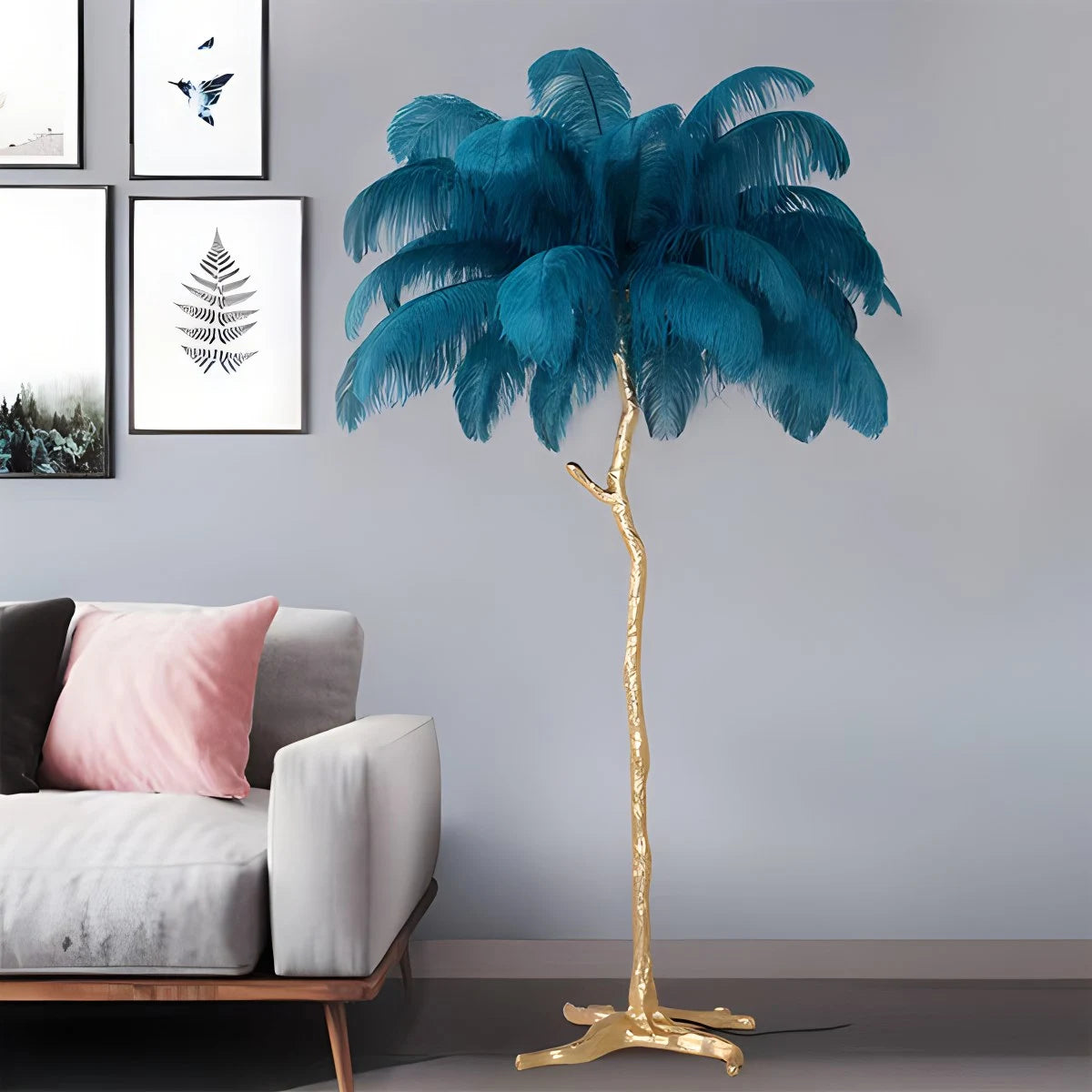 Feather Palm Tree Floor Lamp