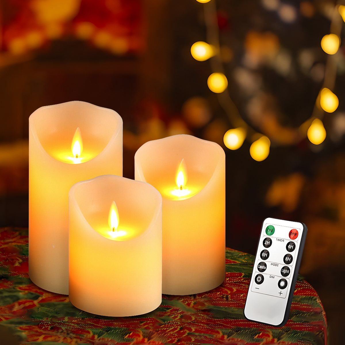 Battery Flameless Candles-3 Pack Set