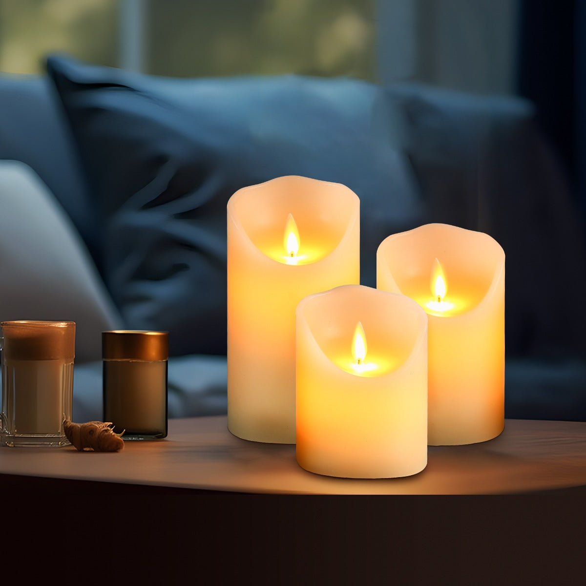 Battery Flameless Candles-3 Pack Set