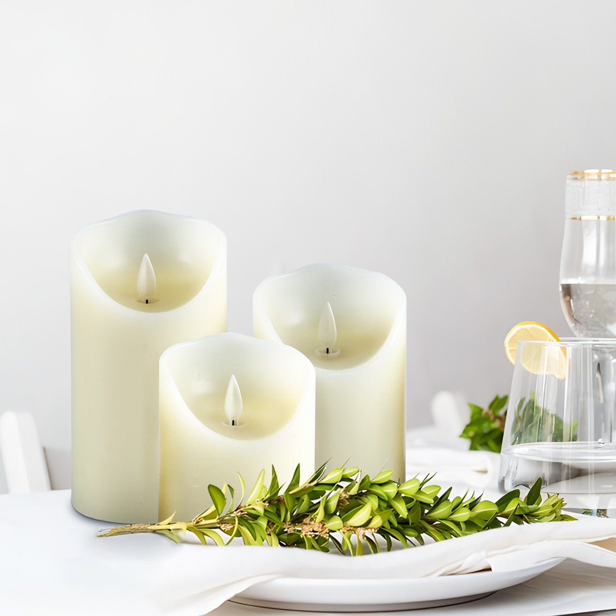 Battery Flameless Candles-3 Pack Set