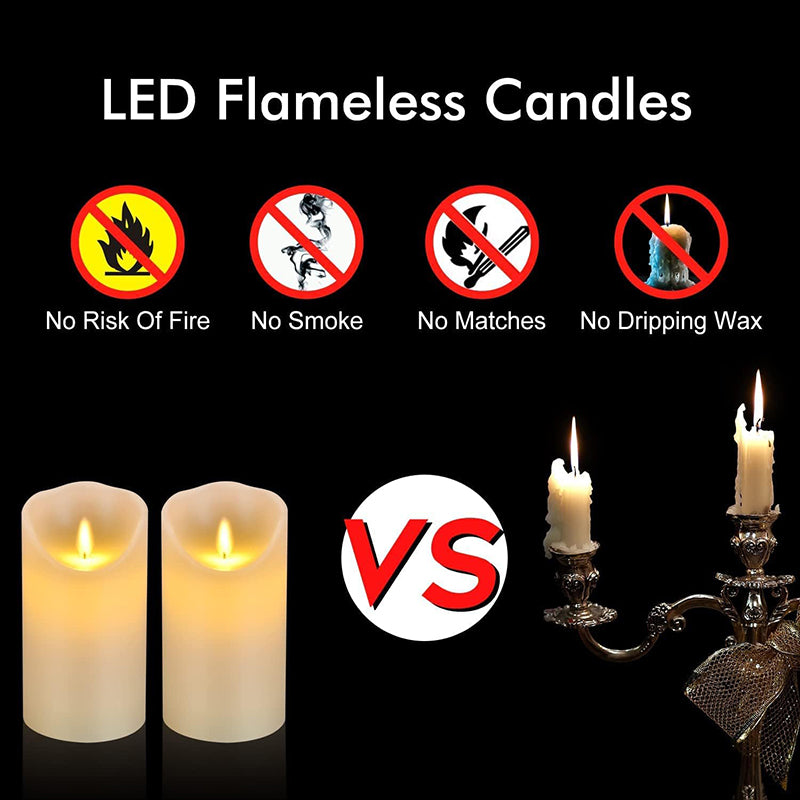 Battery Flameless Candles-2 Pack Set