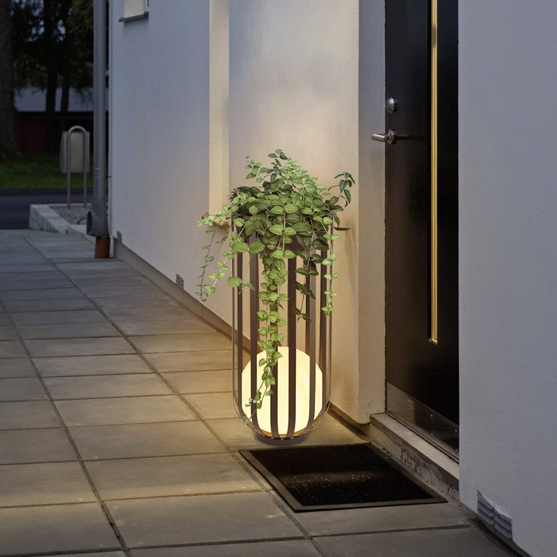 Antizer Solar Flower Stand Outdoor Floor Lamp