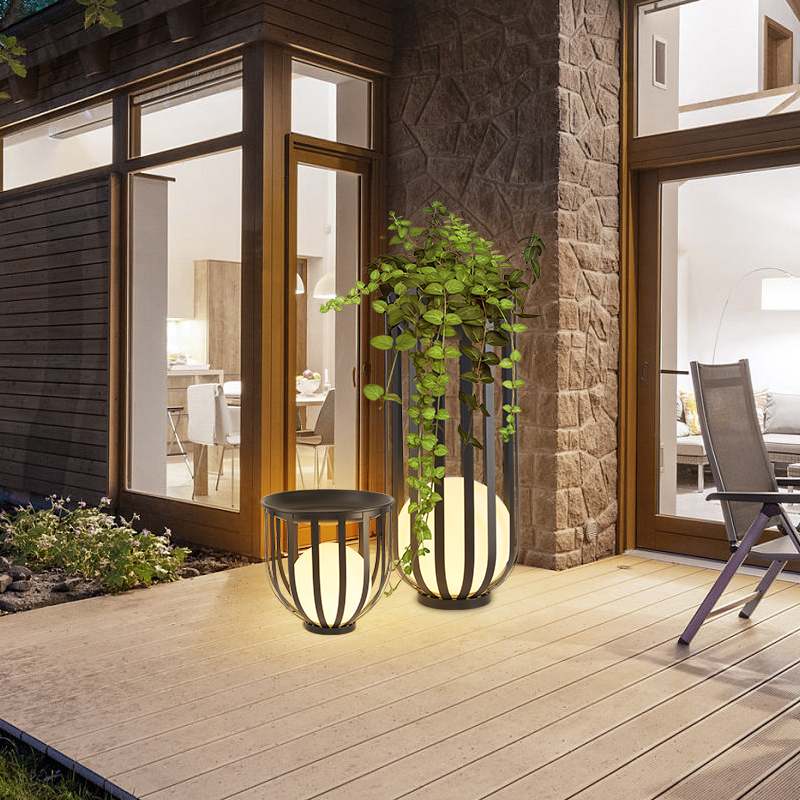 Antizer Solar Flower Stand Outdoor Floor Lamp