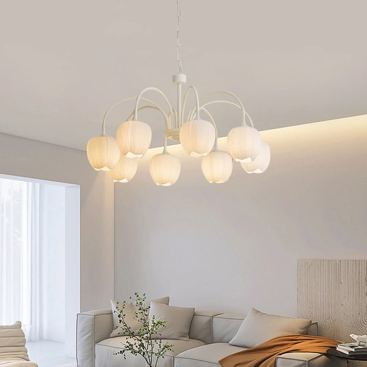Antizer French Romance Tulip Matcha Chandelier