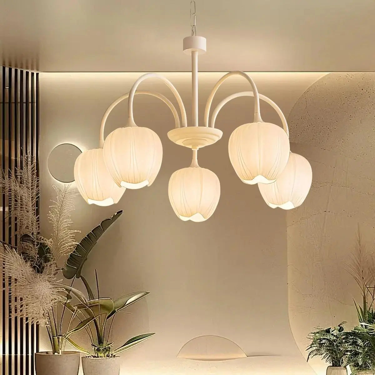 Antizer French Romance Tulip Matcha Chandelier