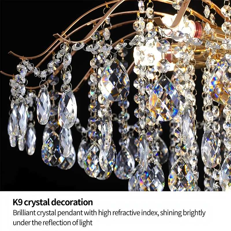 French Retro Crystal Chandelier